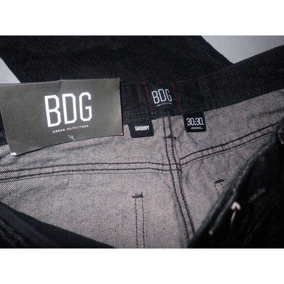 BDG Mens Skinny Jeans Black & White Tie-Dye 30W 30L New Urban Outfitters - Picture 7 of 7